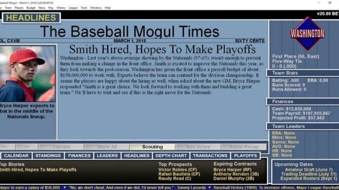 Baseball Mogul 2018 Torrent Download